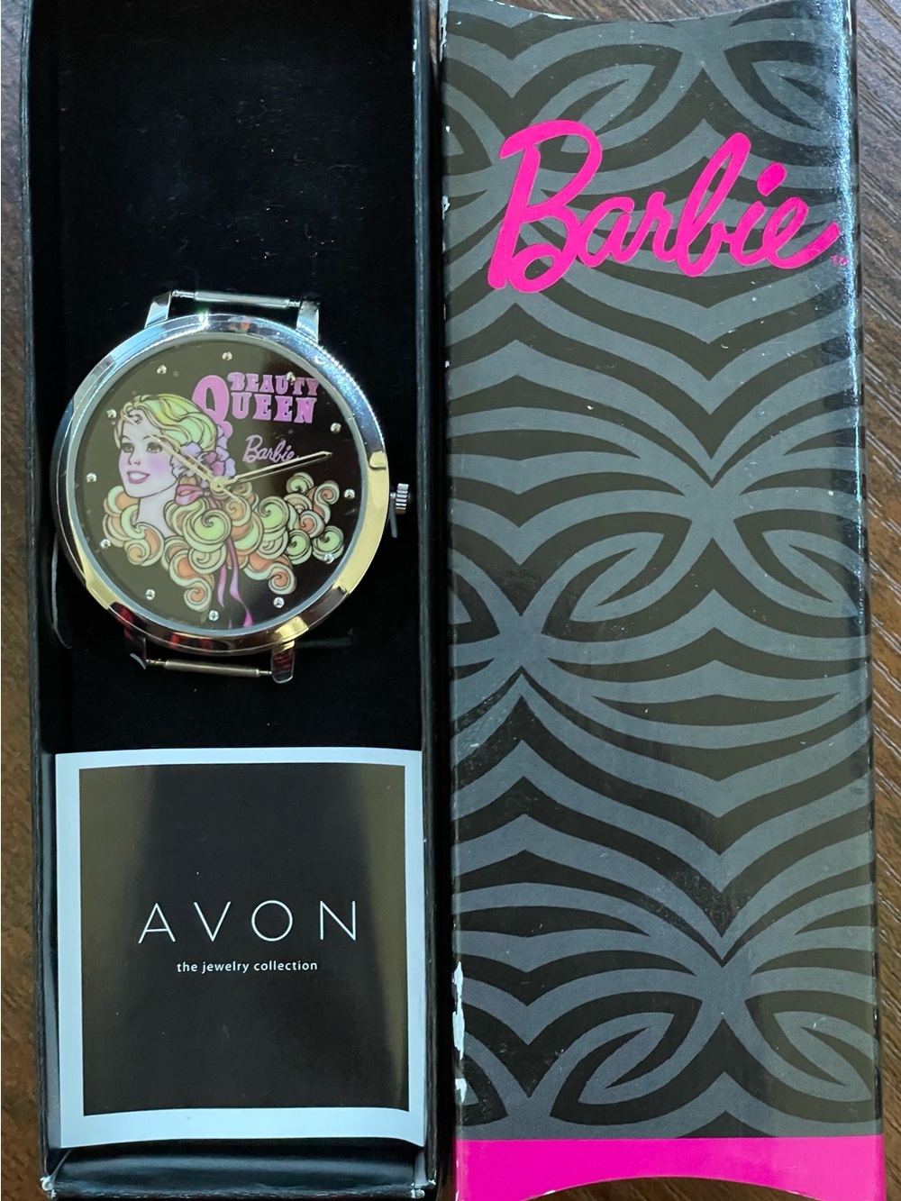 2009 Avon Barbie Beauty Queen Watch NOS β Needs New Strap, Box Shows Wear